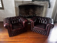 Pair of Chesterfield Oxblood