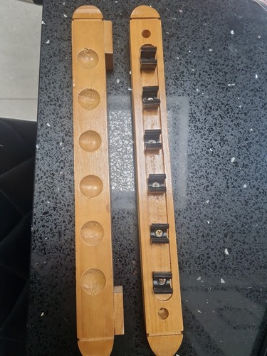 Wooden snooker pool cue - pool, rack