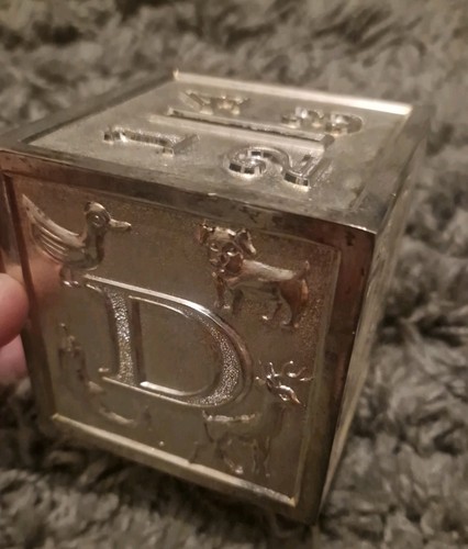 Vintage silver plate piggy - vintage,