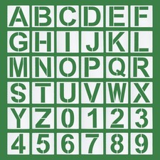 10 Inch Letter Stencils Number Stencils, Alphabet Templates Numbers Stencil 36pc
