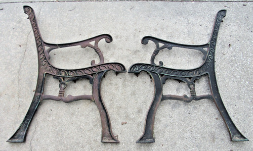 Pair vintage park - bench, ends