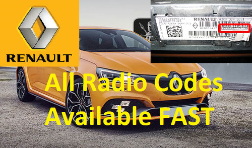 Instant renault radio - renault, unlock