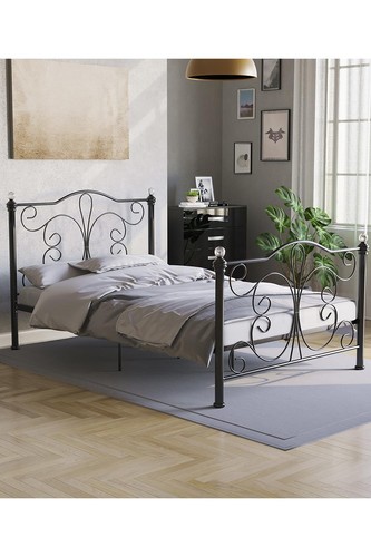Metal bed single double - bed, king
