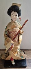 Vintage Handmade Japanese Geisha Doll 23cm Porcelain Face
