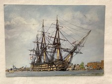 H.M.S. Victory, from Oil Painting by John Eggett, Posted 1986 Fox and Hoyle pc.