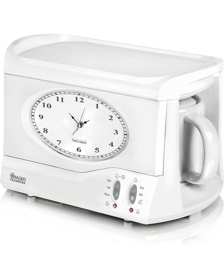 Swan teasmade alarm clock - swan, &