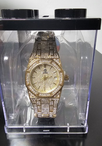 Gold stainless steel watch - steel,