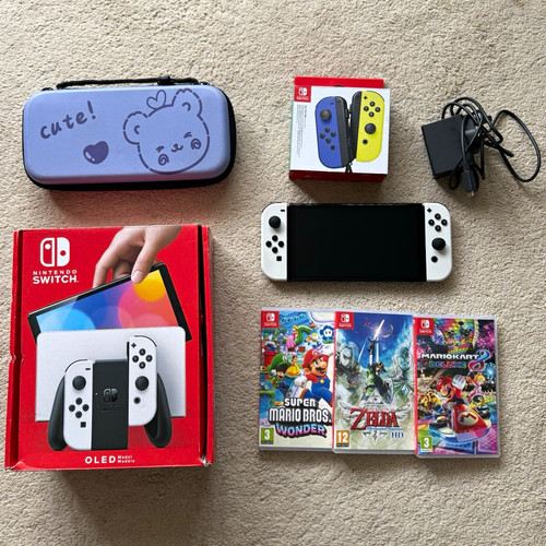 Nintendo switch oled white - switch,