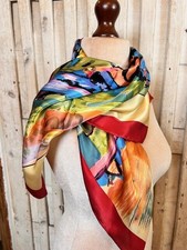 Pure fine silk large printed