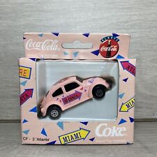 Coca Cola Model Car Atlanta VW Volkswagen Beetle Bug Pink Rare 1994 by Edocar