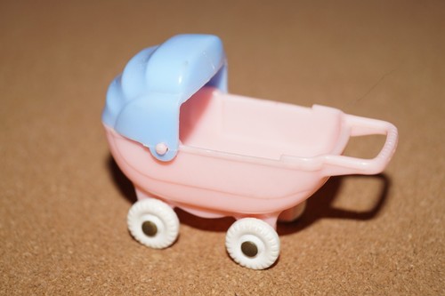 Vintage doll house pink blue - vintage,