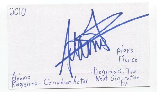 Adamo ruggiero signed 3x5 - signed,