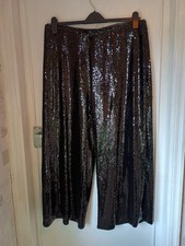 Ladies Black Sequin Trousers