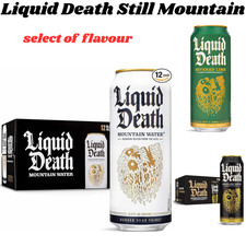 Liquid Death Severed Lime, Mango Chainsaw, Still Mountain, Sparkling Water Drink