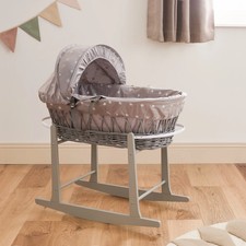 4baby Padded Grey Wicker Moses