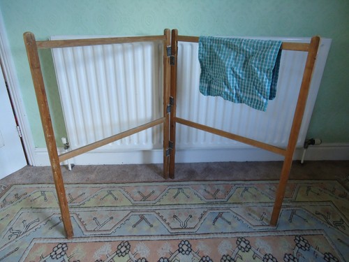 Vintage folding wooden clothes - vintage,