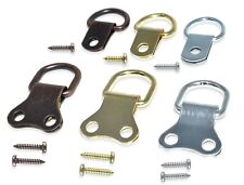 D RINGS FRAMING HANGING PICTURE FRAME HANG D-RINGS & SCREWS NICKEL BRASS BRONZE