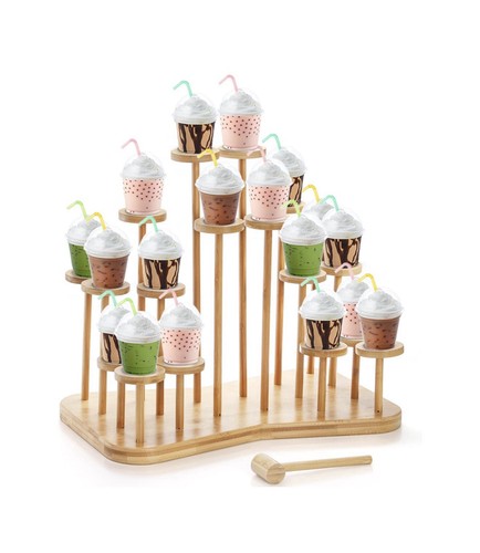 Bamboo cupcake stand - cupcake, 18