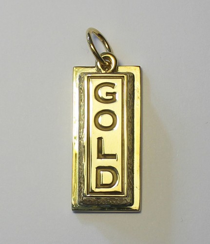 Ingot gold pendant 9ct - of, pendant,
