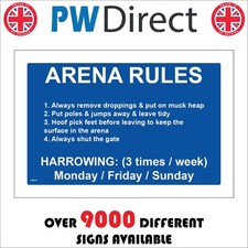 CM310 ARENA RULES SIGN