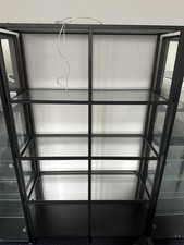 IKEA VITTSJÖ Shelving Unit Black-Brown/Glass 100x175 cm EXCELLENT CONDITION