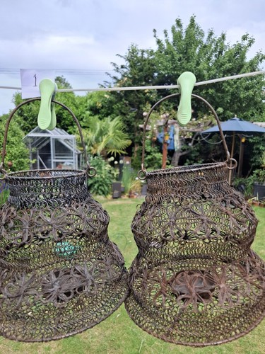 Vintage rustic wire hanging - 2,