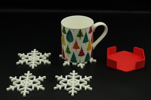 Snowflake coasters set - coasters,