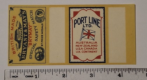 Vintage british matchbox label - british,
