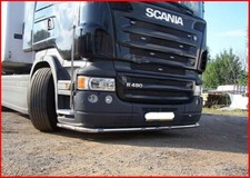 SCANIA R SERIES LOW BUMPER STAINLESS STEEL  LIGHT BAR Whit 9 LEDs