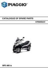 Piaggio Vespa parts manual book catalog 2008, 2009 & 2010 MP3 400 ie