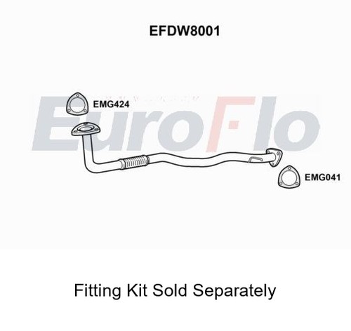 Pipe front exhaust system - pipe,