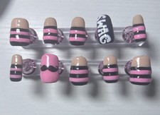 Pink Black Nude Striped