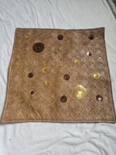 Beautiful Leather Single Cushion Cover With Sitara Work