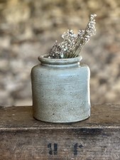 Vintage French Rustic Stoneware Pot Jar
