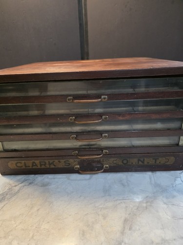 Antique clarks ont drawer - clarks, 5