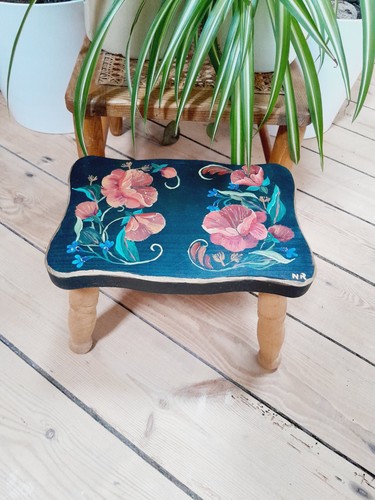 Vintage hand painted floral - vintage,