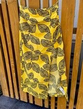 Linen blend skirt with a side