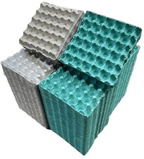 Egg Trays - Grey and Green Coloured Tray Crates Packaging holds 30 eggs