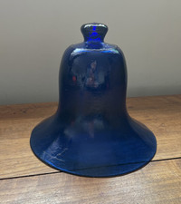 Vintage Blue Glass Bell Cloche