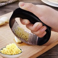 2PCS Stainless Steel Kitchen Garlic Press Crusher Rocking Mincer Manual Squeezer