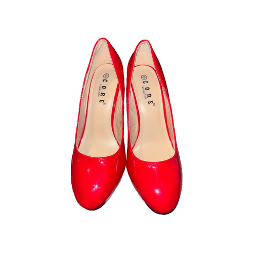Women red platform stiletto - red,
