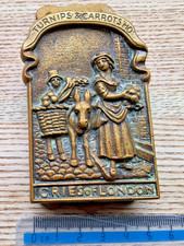 Cries Of London Turnips Carrots 'Ho' Vintage Antique Brass 11x6 cm Door Knocker