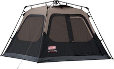 NEW Coleman 4 Person Instant Cabin Camping Tent 1 Room Gray 1 MINUTE SETUP