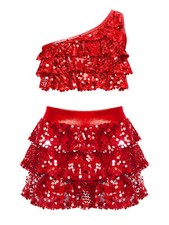Girl Sequins Crop Top with
