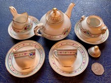 Antique miniature porcelain tea set immaculate condition