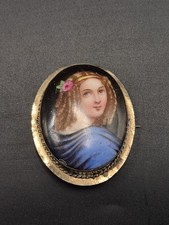 Antique Limoges Enamel Lady