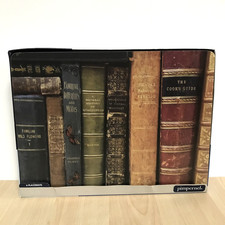 Pimpernel Archive Books Placemats Set of 6 Table Mats Old Book Spines Design