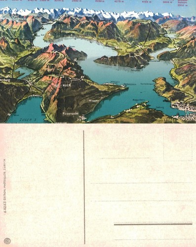 Vintage postcard lake - vintage,