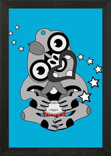 Black and white hei tiki - and,