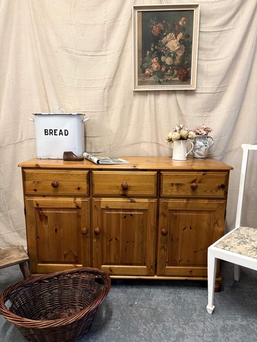 Vintage solid pine storage - pine,